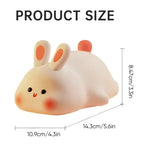 Big Face Rabbit Night Light – Soft Silicone LED Rechargeable Lamp for Kids