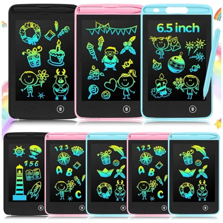 LCD Writing Tablet for Kids – Colorful Drawing Board with Stylus, Erase Button & Screen Lock