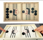 Pucket Game Wooden Sling Puck Board Game – Fast-Paced Family Game