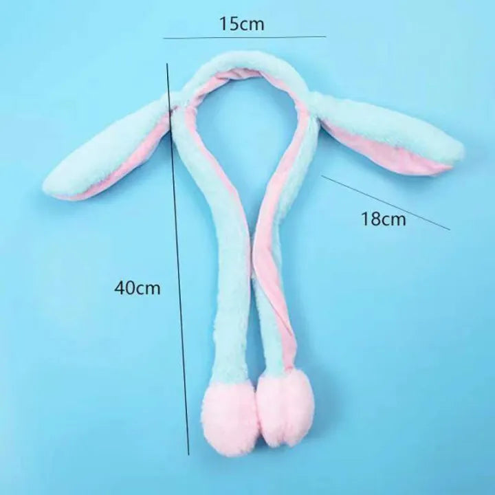 Cute Bunny Ear Plush Hat – Moving Ears, Warm & Soft Winter Cap