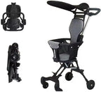 Foldable Baby Stroller – Reversible Seat, 360° Rotating Wheels & Sun Canopy