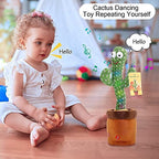 Dancing Cactus Toy for Kids | Talking, Singing & Repeating Toy with Lights & Music
