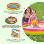 Colorful Inflatable Kids Swimming Pool – Safe & Durable Kids Pool for Summer Fun - 2ft