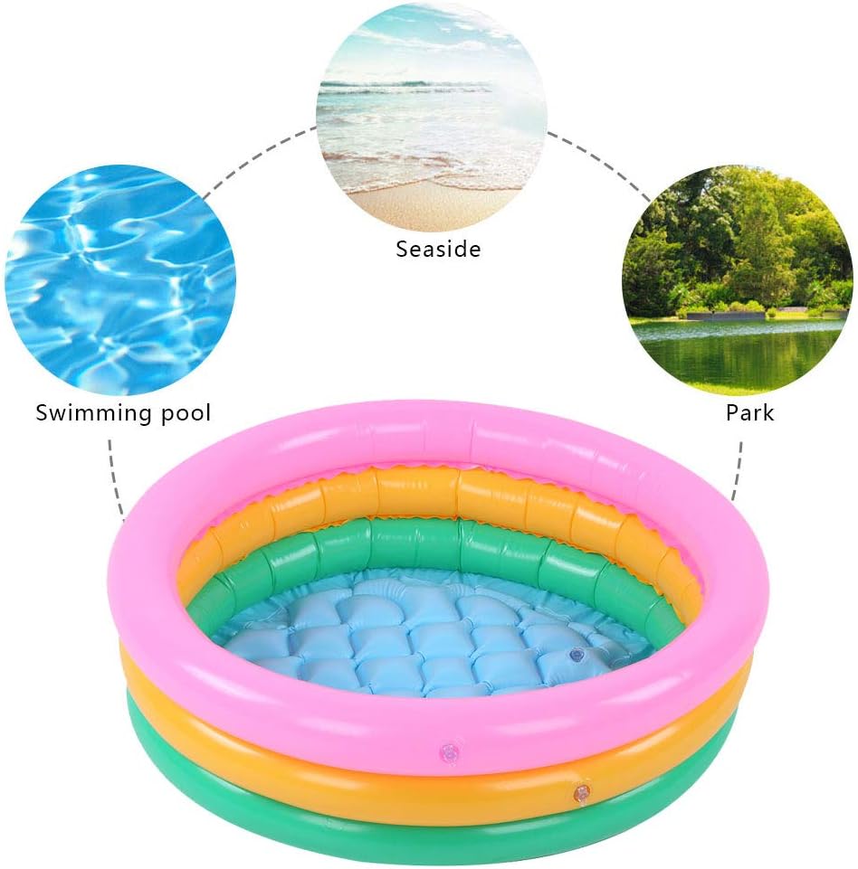 Colorful Inflatable Kids Swimming Pool – Safe & Durable Kids Pool for Summer Fun - 2ft