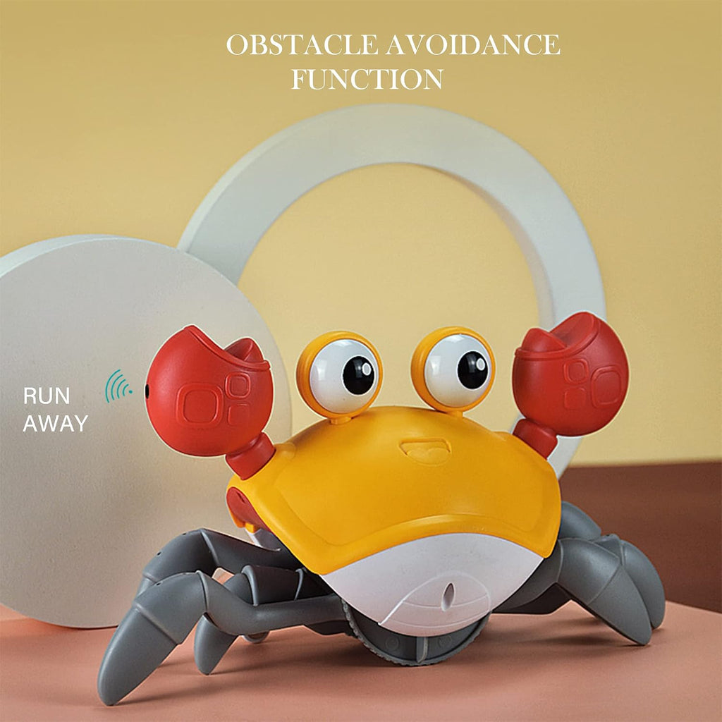 Crawling Crab Toy for Kids – Obstacle Avoidance Dancing Crab with Light & Music