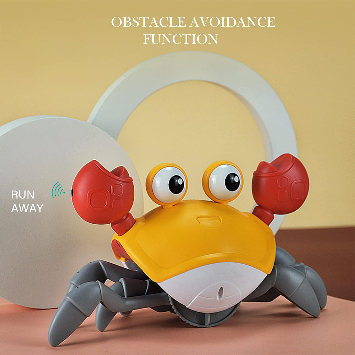 Crawling Crab Toy for Kids – Obstacle Avoidance Dancing Crab with Light & Music