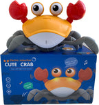 Crawling Crab Toy for Kids – Obstacle Avoidance Dancing Crab with Light & Music