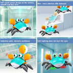 Crawling Crab Toy for Kids – Obstacle Avoidance Dancing Crab with Light & Music