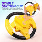 Kids Steering Wheel Toy with Sound & Light – 360° Rotating Driving Simulator