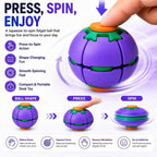 Press-to-Spin Fidget Ball – Stress Relief Sensory Spinner Toy