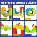 39 PCS Magnetic Train Track Set for Kids | STEM Educational Magnetic Racing Track with Rechargeable Train | DIY Toy