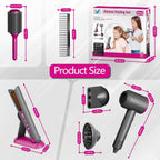 Kids Salon Deluxe Styling Set – Beauty Hair Stylist Toy Kit with Hair Dryer, Straightener & Accessories