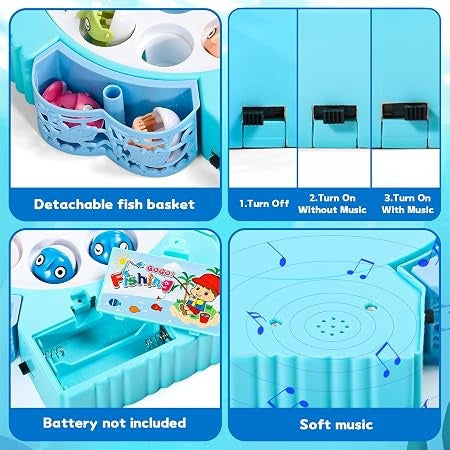 Electric Spinning Fishing Game for Kids