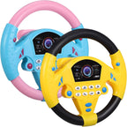 Kids Steering Wheel Toy with Sound & Light – 360° Rotating Driving Simulator