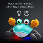Crawling Crab Toy for Kids – Obstacle Avoidance Dancing Crab with Light & Music