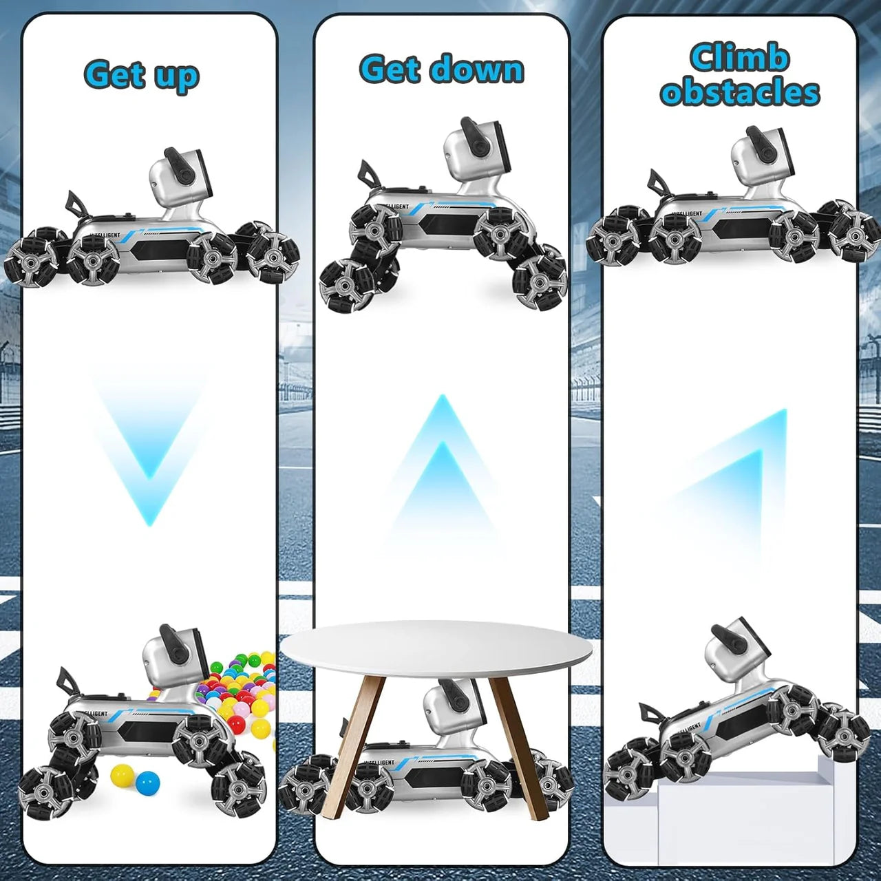 Smart RC Robot Toy with Dual Control Mode – Gesture Sensor & Remote Control