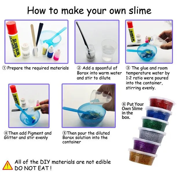 Let’s Play DIY Stretchy Slime Kit – Make Your Own Fun, Safe & Colorful Slime for Kids