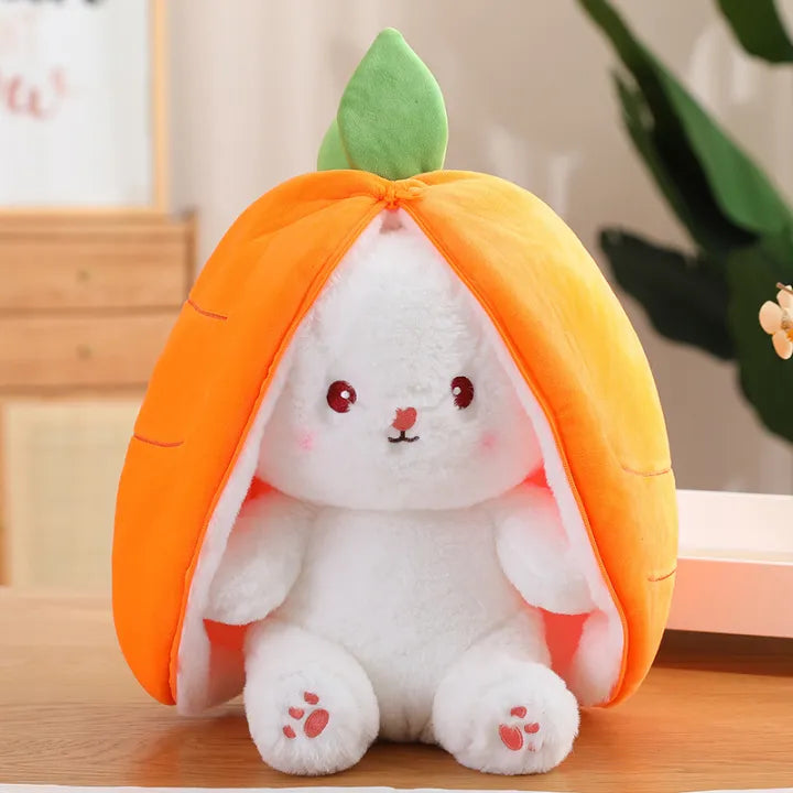 Reversible Fruit Bunny Plush Toy – 2-in-1 Transforming Soft Toy