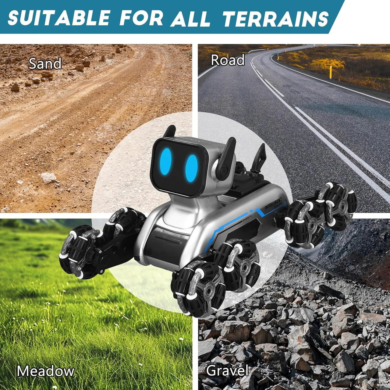 Smart RC Robot Toy with Dual Control Mode – Gesture Sensor & Remote Control