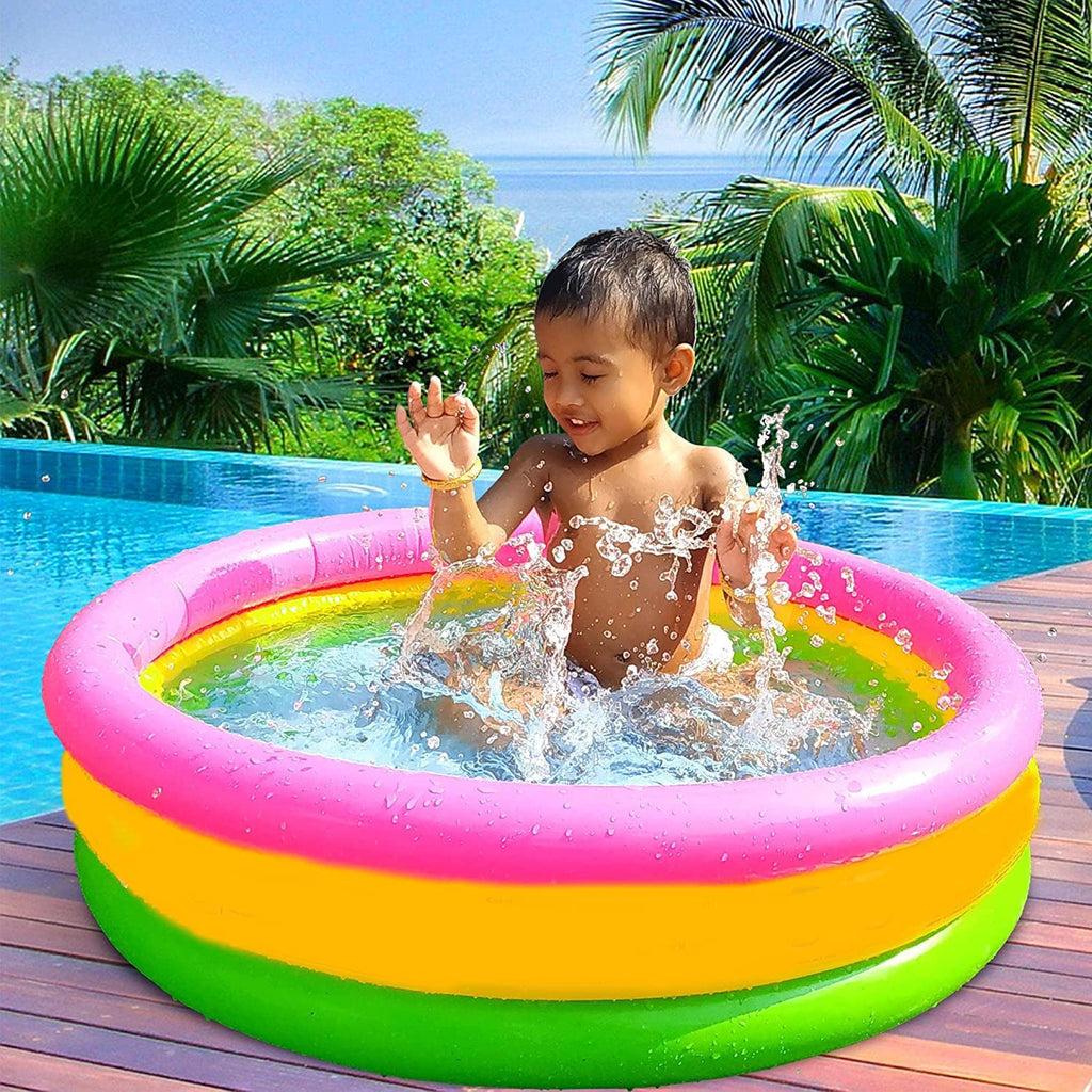 Colorful Inflatable Kids Swimming Pool – Safe & Durable Kids Pool for Summer Fun - 2ft