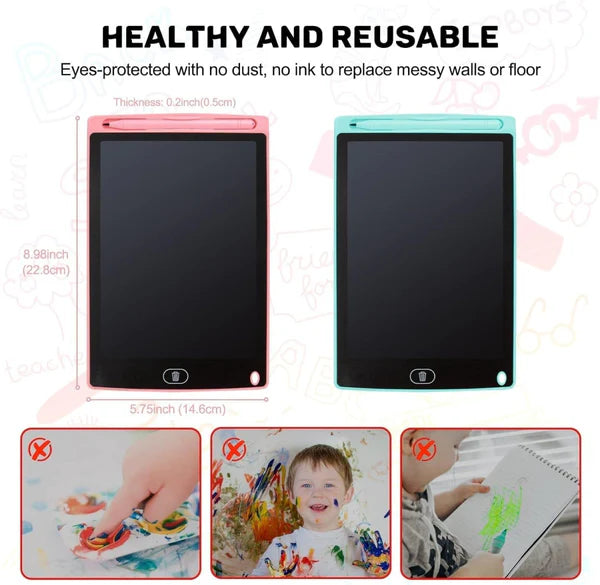 LCD Writing Tablet for Kids – Colorful Drawing Board 8.5-inch