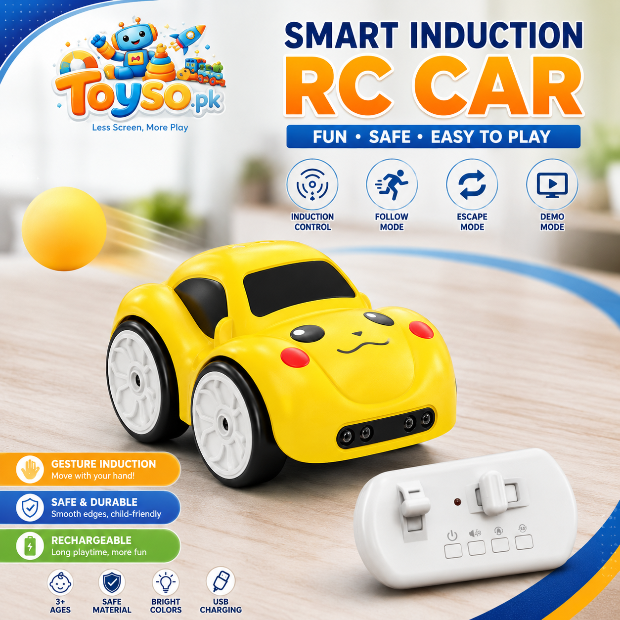 Mini RC Induction Racing Car