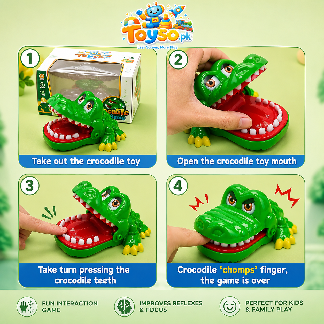 Crocodile Teeth Bite Game