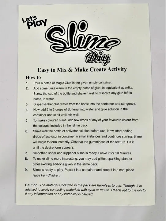 Let’s Play Slime Kit for Kids – DIY Make Your Own Stretchy Slime Set with Colors