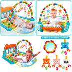 Baby Activity Play Gym with Hanging Toys, Infant Play Mat 0+ Months, Sensory & Motor