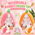 Reversible Rabbit Plush Toy – 2-in-1 Bunny Soft Stuffed Toy for Kids