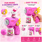 Hello Kitty Bubble Gun with Electric Lights | Automatic Bubble Blower Toy for Kids