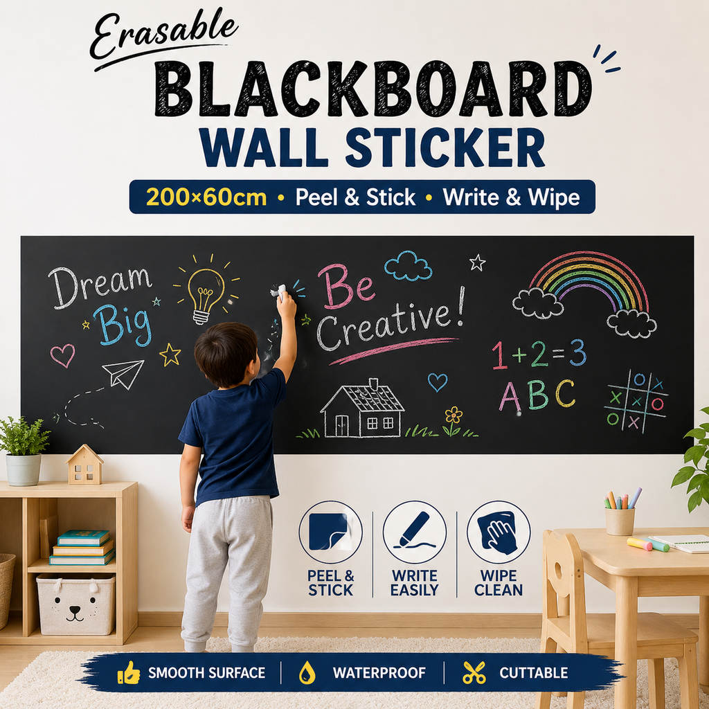 Self-Adhesive Erasable Blackboard Sticker Roll 200×45cm
