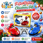 Multiplayer RC Bumper Cars for Kids – 2 Remote Control Cars with Pop-Up Drivers, Lights & Sounds