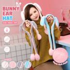 Cute Bunny Ear Plush Hat – Moving Ears, Warm & Soft Winter Cap