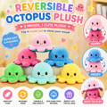 Reversible Octopus Plush Toy – 2-in-1 Mood Flip Soft Toy