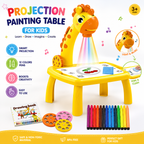3-in-1 Giraffe Projection Painting Table for Kids – LED Drawing Projector Toy with Colors & Music