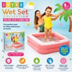 Intex Wet Set Inflatable Kids Pool – 86cm Square Baby Swimming Pool