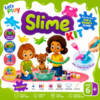 Let’s Play Slime Kit for Kids – DIY Make Your Own Stretchy Slime Set with Colors