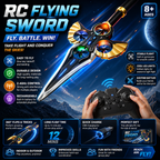 RC Flying Sword Drone Toy with Remote Control – LED Light-Up Hover Drone for Kids
