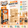 Mini Wooden Jenga Game – Pocket Size Stacking Tower, 18 Blocks, Family Fun Party Game