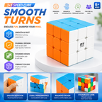 3×3 Speed Cube Puzzle – Smooth Turning Stickerless Magic Cube