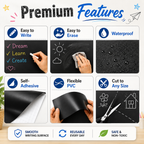 Self-Adhesive Erasable Blackboard Sticker Roll 200×45cm