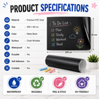 Self-Adhesive Erasable Blackboard Sticker Roll 200×45cm