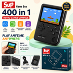 SUP Game Box 400 in 1 Retro Handheld Console – 3.0” Screen, Rechargeable Portable Gaming Device