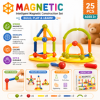 Magnetic Sticks Building Set – Kids STEM Construction Toy with Strong Magnets