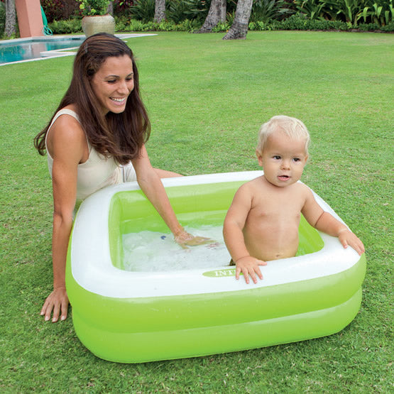 Intex Wet Set Inflatable Kids Pool – 86cm Square Baby Swimming Pool
