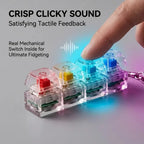 Keyboard Fidget Keychain Toy with Mechanical Switches (Pack of 2)