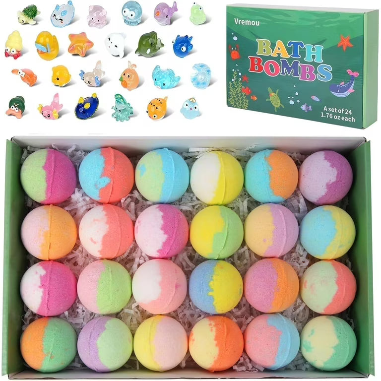 Bomb Gift Set with Surprise Toys – Colorful Fizzy Bath Bombs