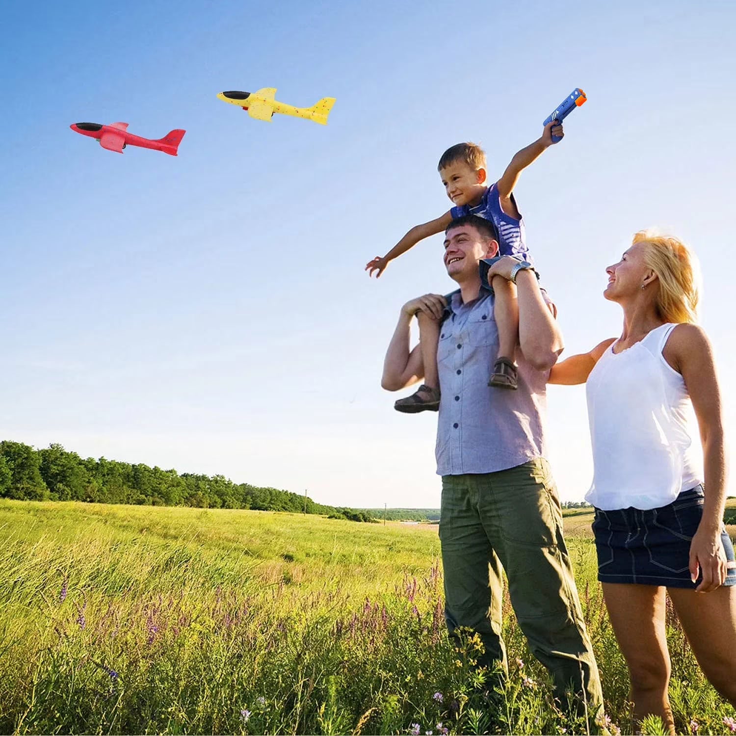 Airplane Launcher Gun for Kids - Foam Glider Airplane Launcher Gun for Kids