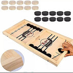 Pucket Game Wooden Sling Puck Board Game – Fast-Paced Family Game